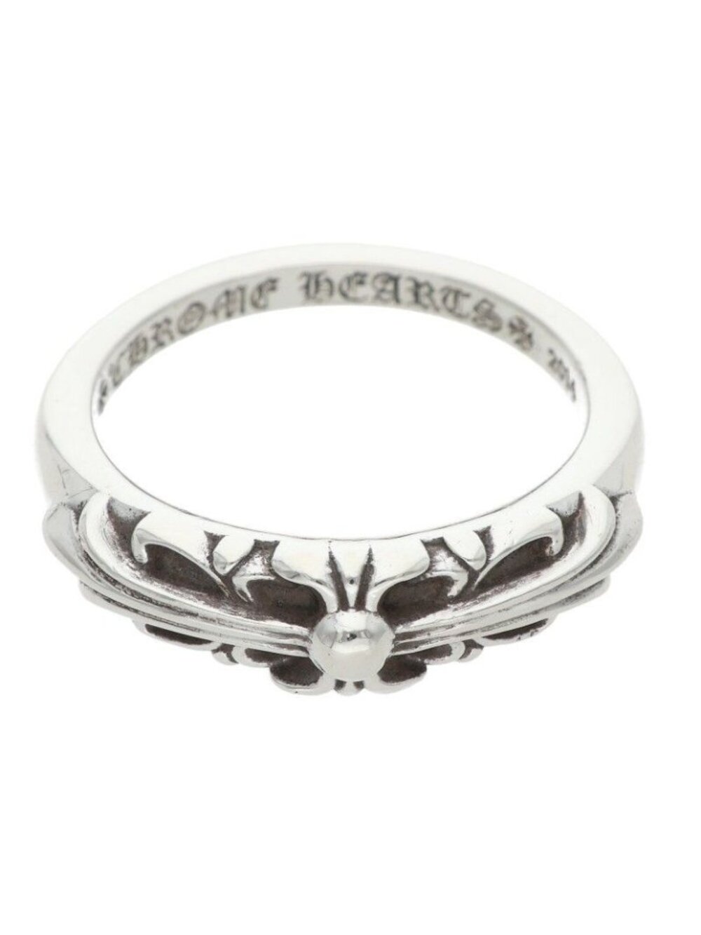 Chrome Hearts Baby Classic Floral Cross Silver Ring